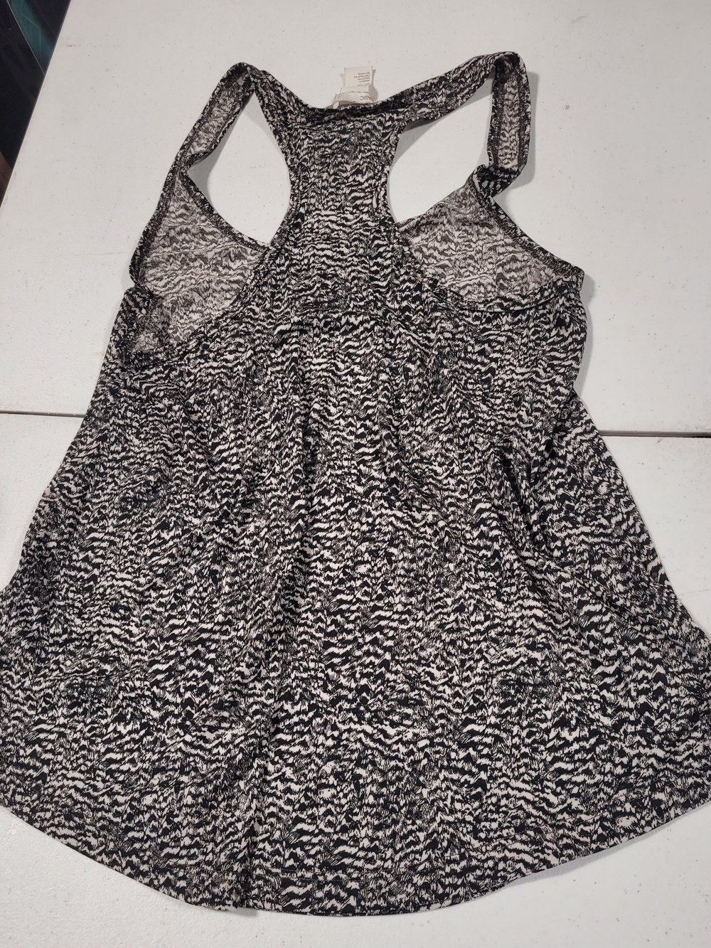 H&M Black & White Patterned Racerback Tank - Picture 3 of 3
